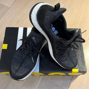 Ladies Adidas pure boost black golf shoe